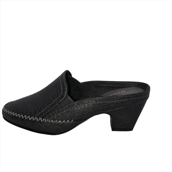 RIALTO Comfort Vette Croc Embossed Faux Leather Mules-7W - Picture 10 of 16